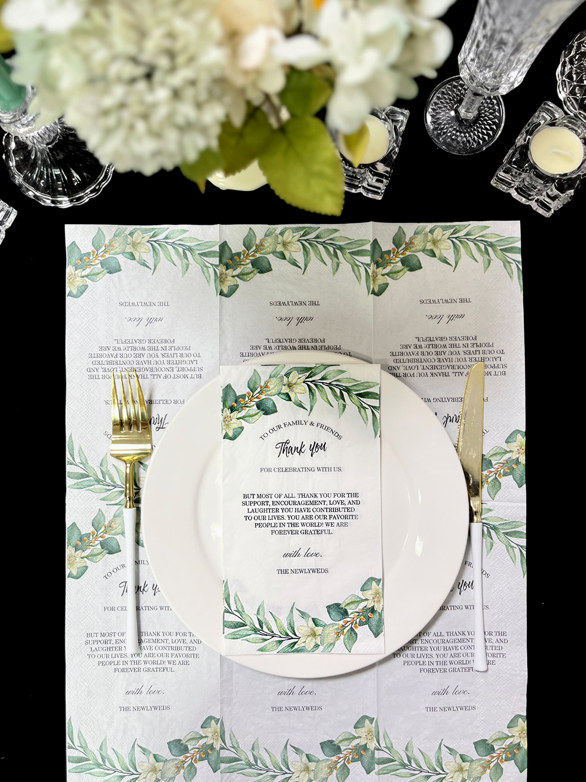 Wedding Paper Napkins,Eucalyptus Leaf Printing Paper Guest Towels For Dinner 