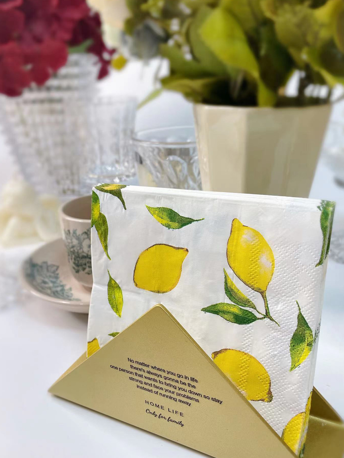 Disposable Lemon Cocktail Beverage Printing Paper Napkins,Dessert Napkin For Birthday Parties,Events