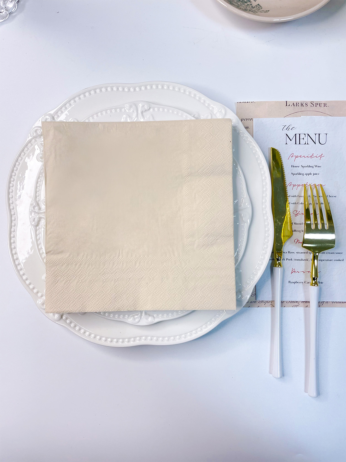 Biodegradable Unbleached Bamboo Paper Napkins,Soft Hand Towels  For Bathroom, Kitchen, Wedding, Dinner