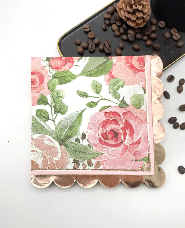 Watercolor Floral Paper Napkins